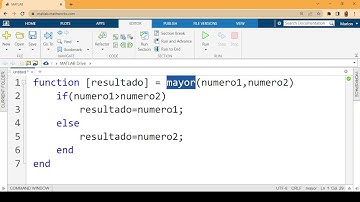 Como se crea una función en Matlab y como se ejecuta