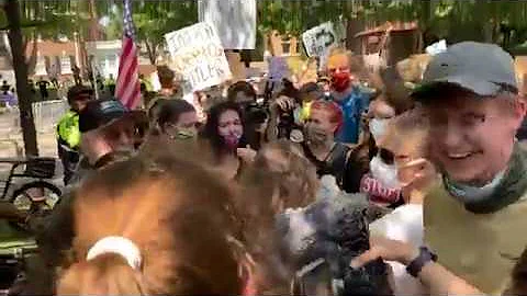 Police Rally and Counter Protest