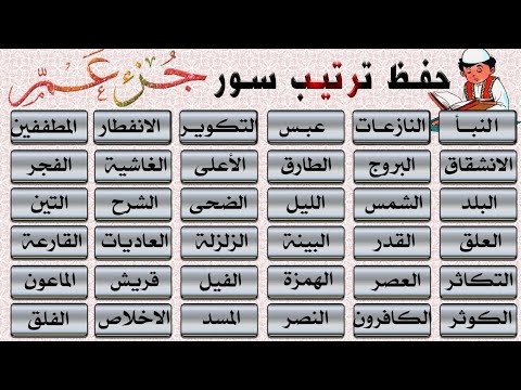 لن تنسى ترتيب جزء عم بعد اليوم