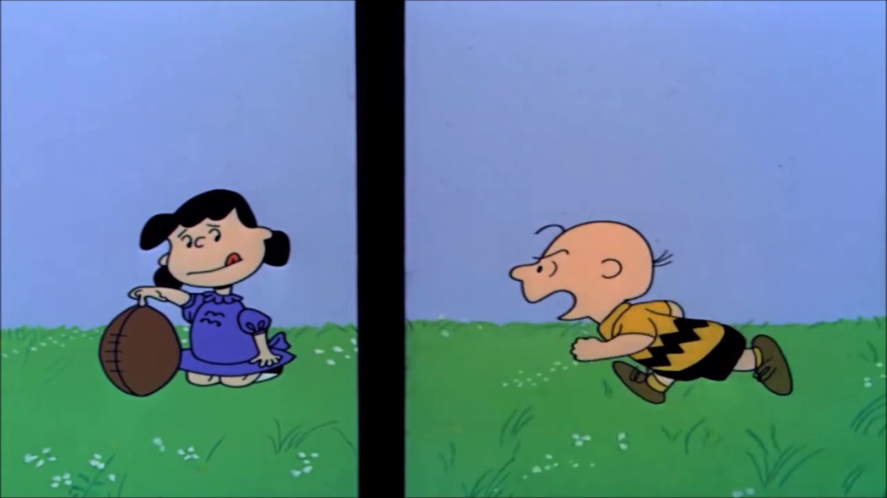Charlie Brown Big Yelling Kick Football Youtube