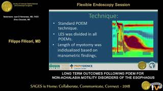 Long term outcomes following POEM for non-achalasia motility disorders of the esophagus