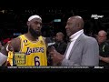 LeBron James talks after Los Angeles Lakers lose to Oklahoma City Thunder 133-130