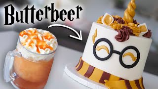 BUTTERBEER Flavored Harry Potter Cake!