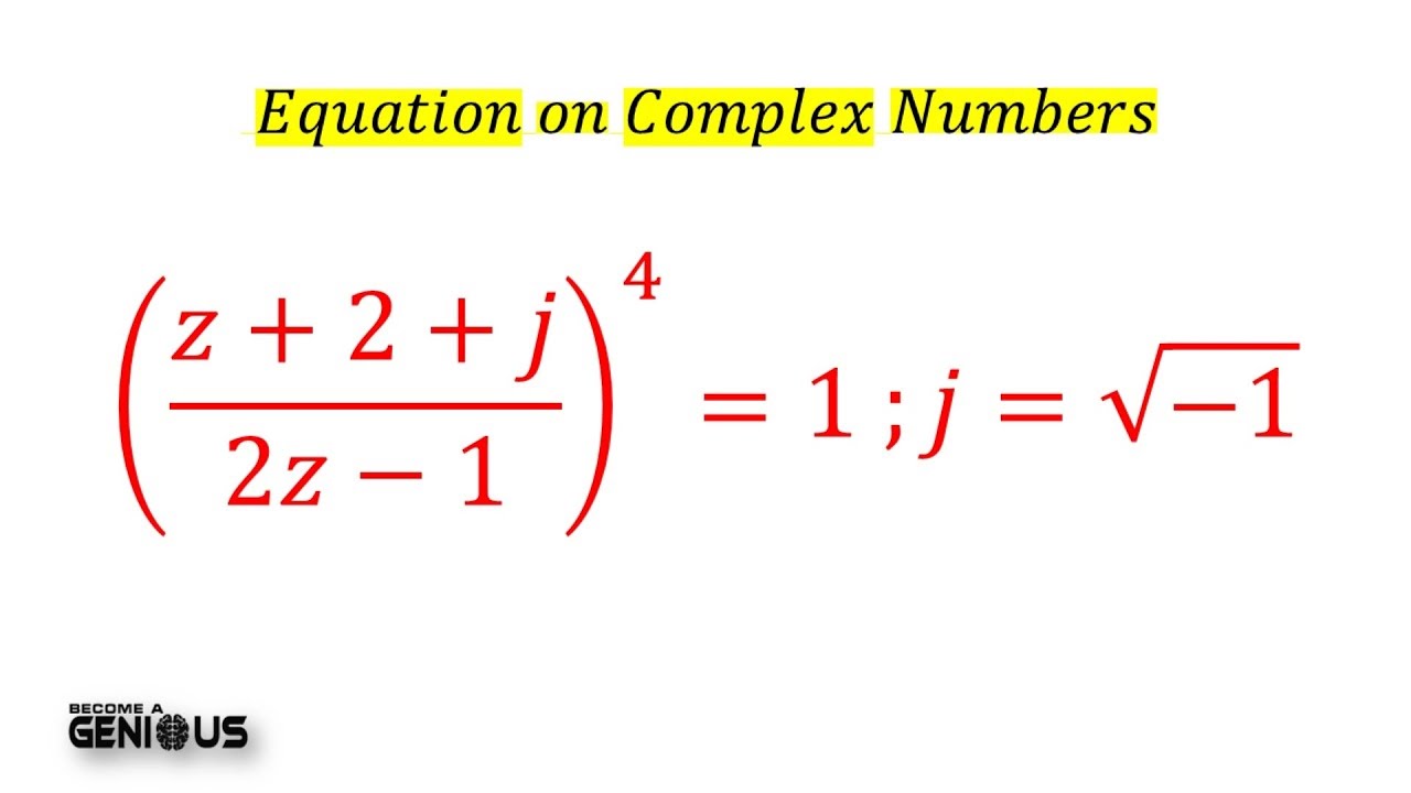 Beautiful Complex number equation | Learn a smart trick - YouTube