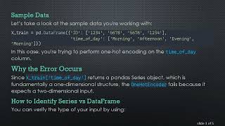 Why doesn't sklearn's OneHotEncoder work with a single DataFrame column?