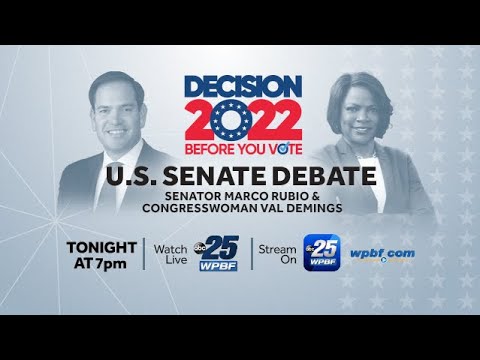 The only Florida Senate debate between Val Demings and Marco ...