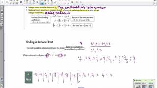 Section 5-5 Rational Roots of Polynomials