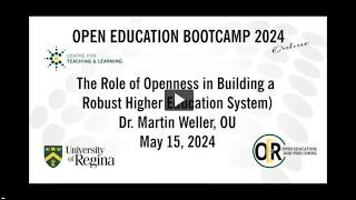 The Role of Openness in Building a Robust Higher Education System