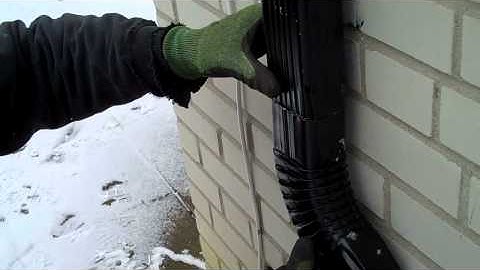 Crimp Downspout And Install Elbow