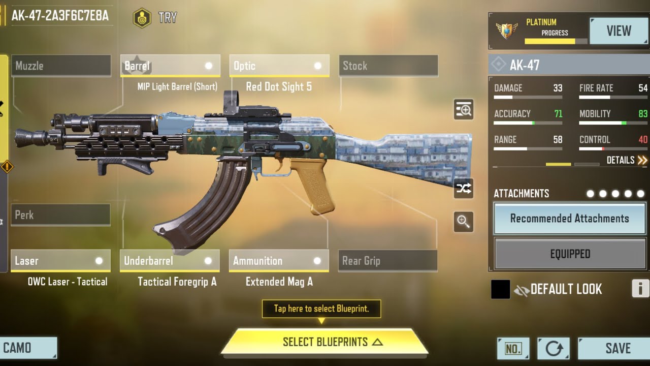 BEST AK47 RANK BUILD FOR CALL OF DUTY MOBILE | AK47 GUNSMITH COD MOBILE ...