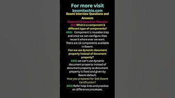 Boomi Interview Q&A 124 #boomi #mulesoft #workato #webmethods #tibco #microsoft #ibm #salesforce