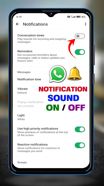 👆Whatsapp Notification Sound On /Off ⚡Whatsapp Notification Sound Problem #shorts #whatsapp #mobile