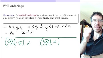 37. Set Theory. Well orderings