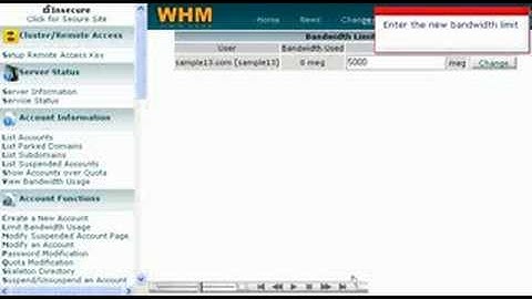Cari.net -Managing your Bandwidth In WHM