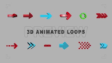 Pre-rendered 3D Arrow Mega Pack Stock Motion Graphics