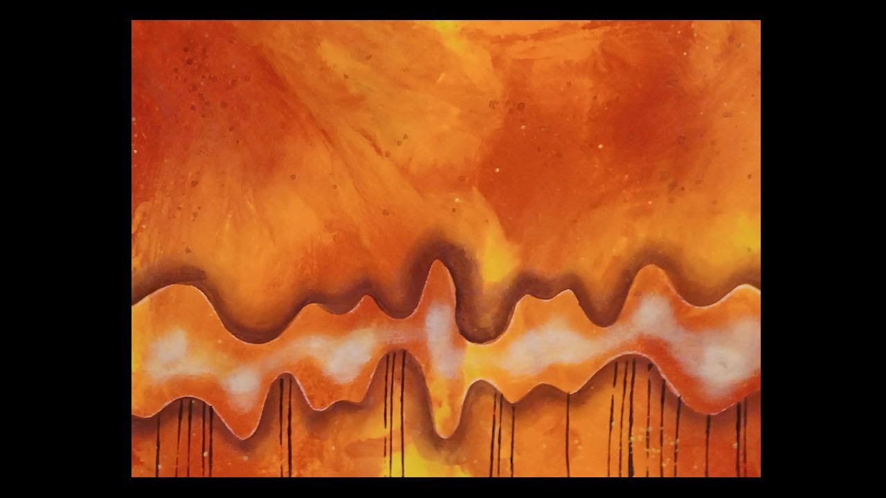 Abstract Acrylic Painting Plastic Wrap Technique YouTube