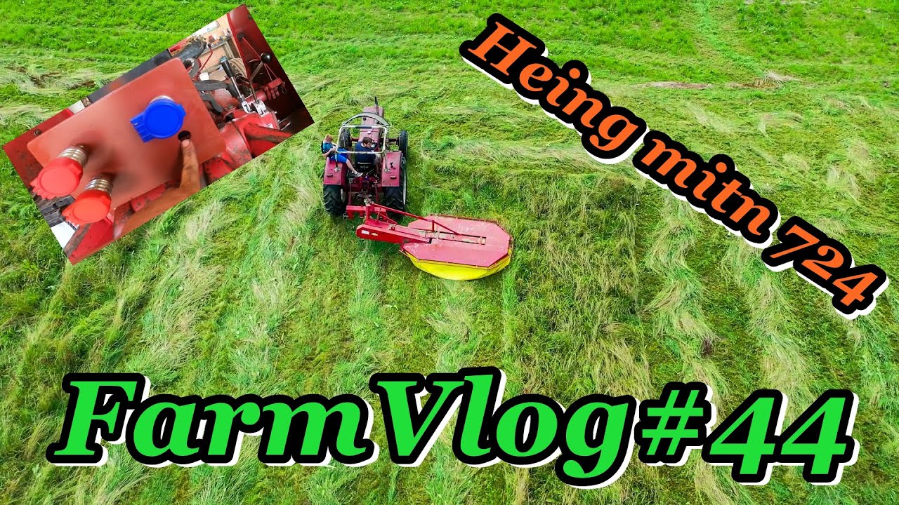 FarmVlog#44 | Heu Mähen | Wenden | Hydraulik fertig machen | IHC 724