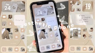 customize your iphone 🦢 iOS 15 (beige theme) ☕️ | how to have an aesthetic phone