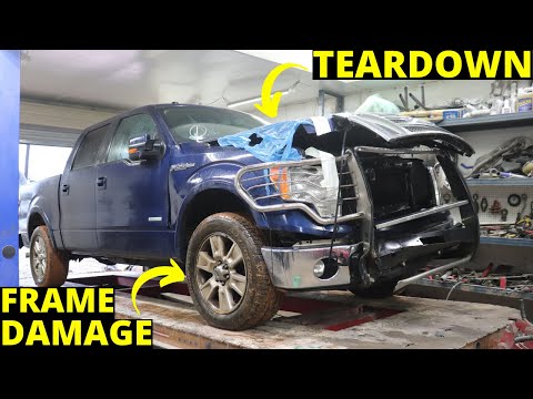 F150 ECOBOOST FRONT/REAR TEARDOWN FRAME DAMAGE FOUND