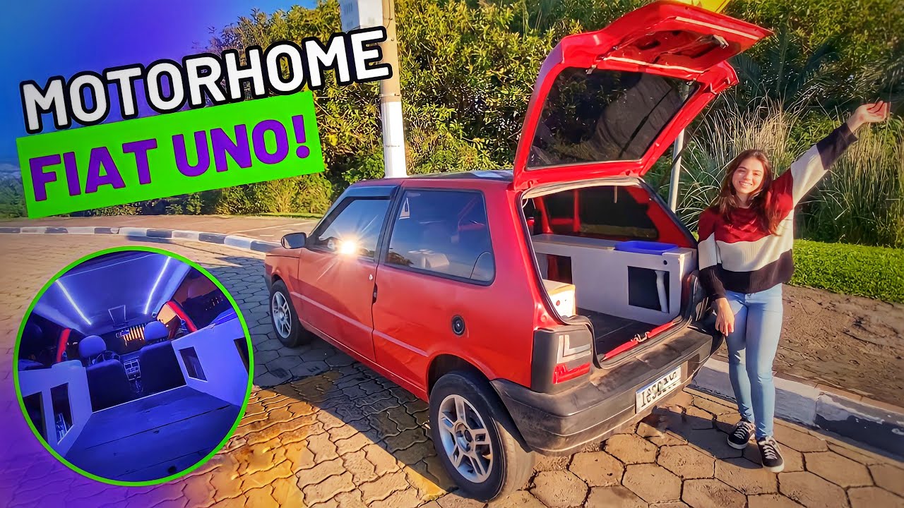 MOTORHOME EM UM FIAT UNO!!