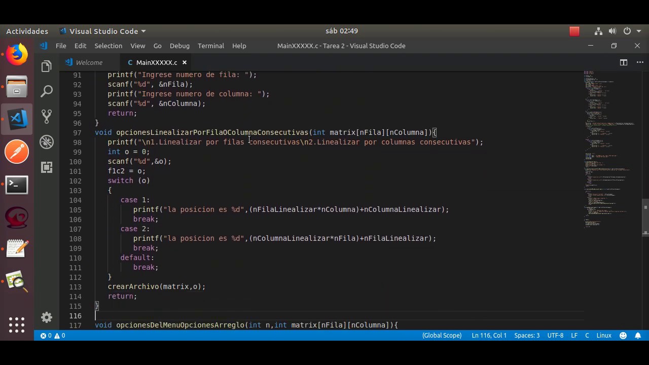Matrices en C recorridas y graficadas en graphviz - YouTube