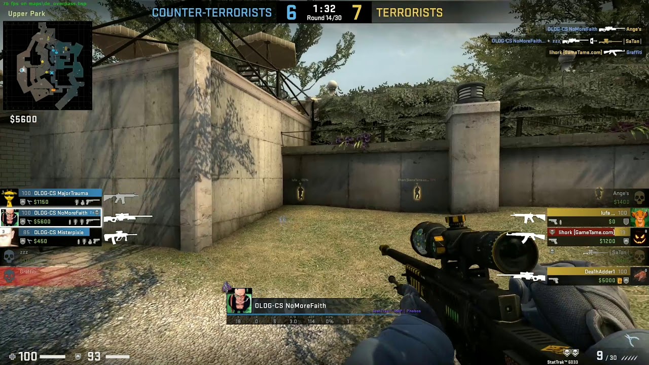 Aggressive AWPing on Overpass - YouTube