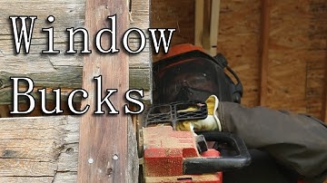 How am I framing the windows on the Log Cabin