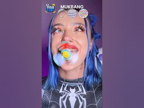 🟣 UwU bubble mukbang 🟣 (съедобные мыльные пузыри) #asmr #mukbang #uwu ...