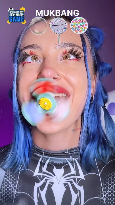 🟣 UwU bubble mukbang 🟣 (съедобные мыльные пузыри) #asmr #mukbang #uwu ...