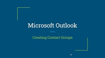 Microsoft Outlook Contact Groups