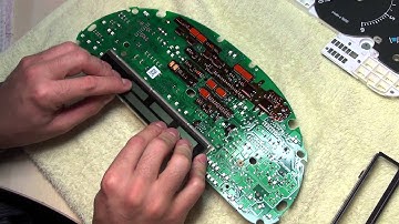 Range Rover Silver track ribbon cable pixel repair on L322 Instrument Cluster speedometer