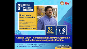 Sixth RBCDSAI LatentView Colloquium by Prof. Srinivasan Parthasarathy