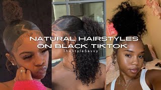 natural hairstyles on black TikTok| #blacktiktok #tiktok