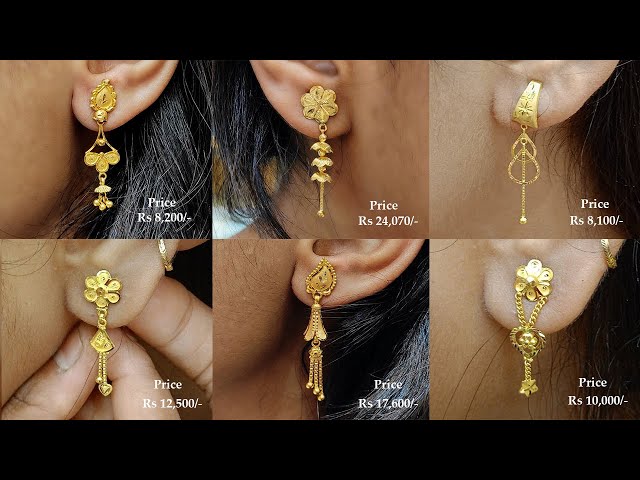 Earrings Designs Gold Simple 2024 | mokomagazine.org