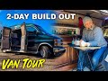 SUPER Affordable Camper Van BUILD OUT | Conversion Van With Bed Shower Kitchen & Toilet