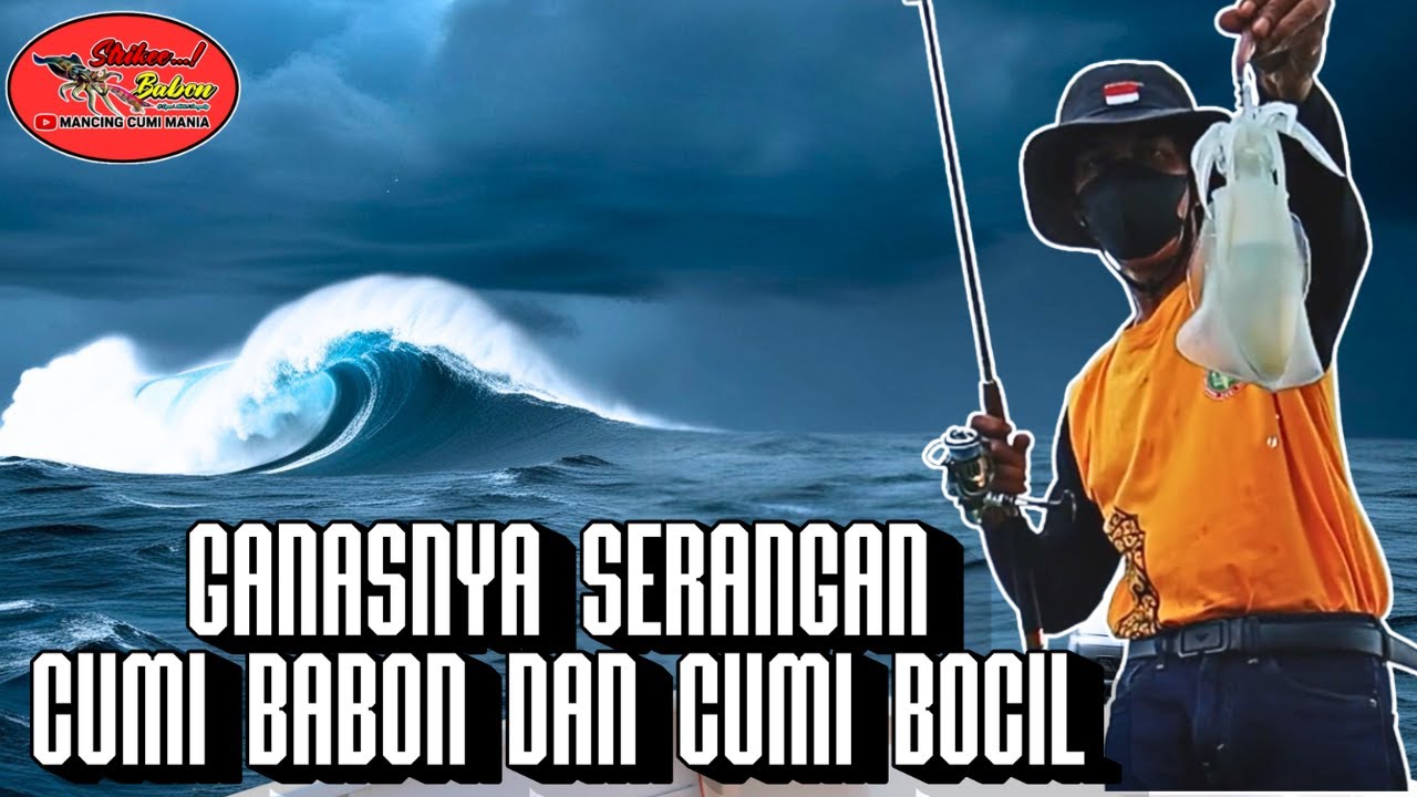 GANASNYA SERANGAN CUMI BABON DAN CUMI BOCIL #eging #squidfishing