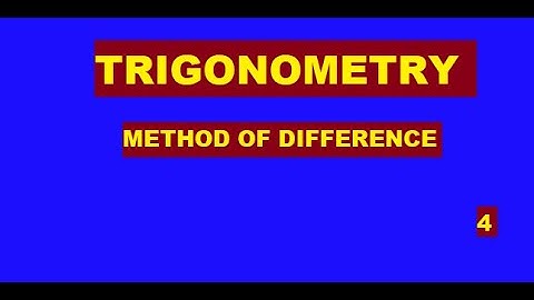 method of difference [part4]