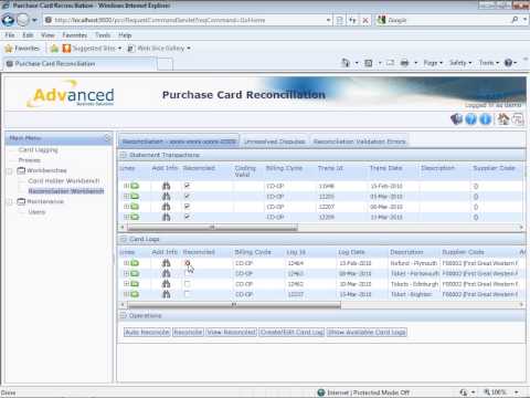 Purchase Card Reconciliation Overview