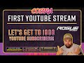 FIRST EVER YouTube Stream! Testing YouTube VS Twitch analytics | How to get 1000 subscribers!