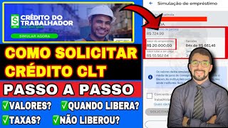 Thumbnail for LIBEROU! CRÉDITO CONSIGNADO AO TRABALHADOR CLT: PASSO A PASSO PARA SOLICITAR O SEU EMPRÉSTIMO! VEJA