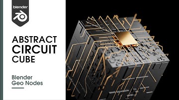 Blender3D 3.3 - Abstract Circuit Cube Geometry Nodes using the Shortest Edge Path Node