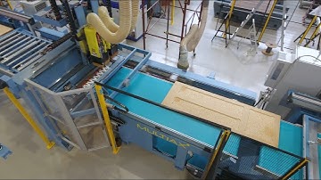 FEED THOUGH LINE FOR CNC MACHINING DOOR CORES