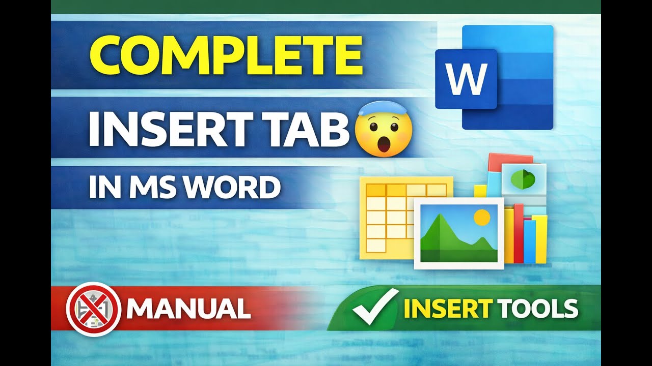 MS Word Insert Tab 😲 | Complete Insert Tab in Hindi| Insert Tab kya hai ...