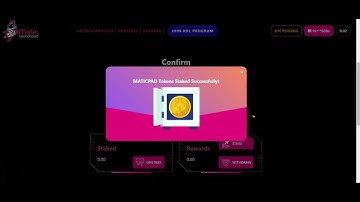 Tutorial 4 - How to stake your  MATICPAD ?