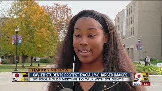 At Xavier University, dozens protest racially offensive social media posts