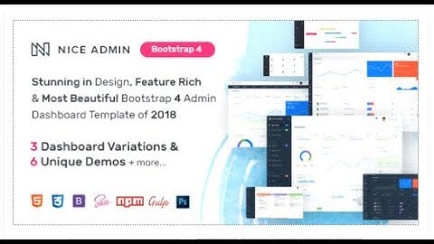 Nice Admin - Bootstrap 4 Dashboard Template | Themeforest Templates