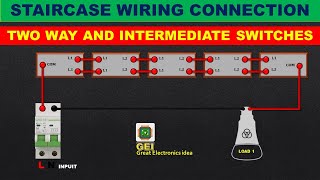 TWO WAY AND INTERMEDIATE SWITCHES CONNECTION! 4-way switch wiring diagram