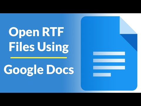 Video: How To Open An Rtf Document