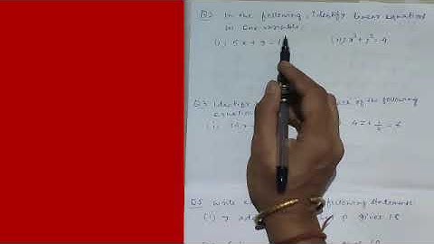 Standard 7: Exercise-7.1 : Simple Equations