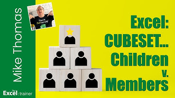 Excel: The CUBESET Function - What is the Difference Between Children and Members?